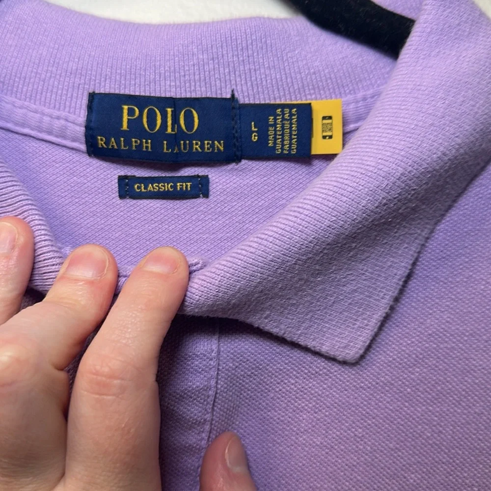 Polo Ralph Lauren Men’s Classic Fit Purple Polo Top Size L